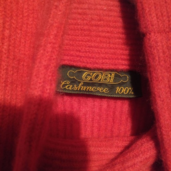 Gobi 100%Mongolian CASHMERE Turtleneck Chunky Pullover Sweater w/Measurement L - Picture 2 of 8